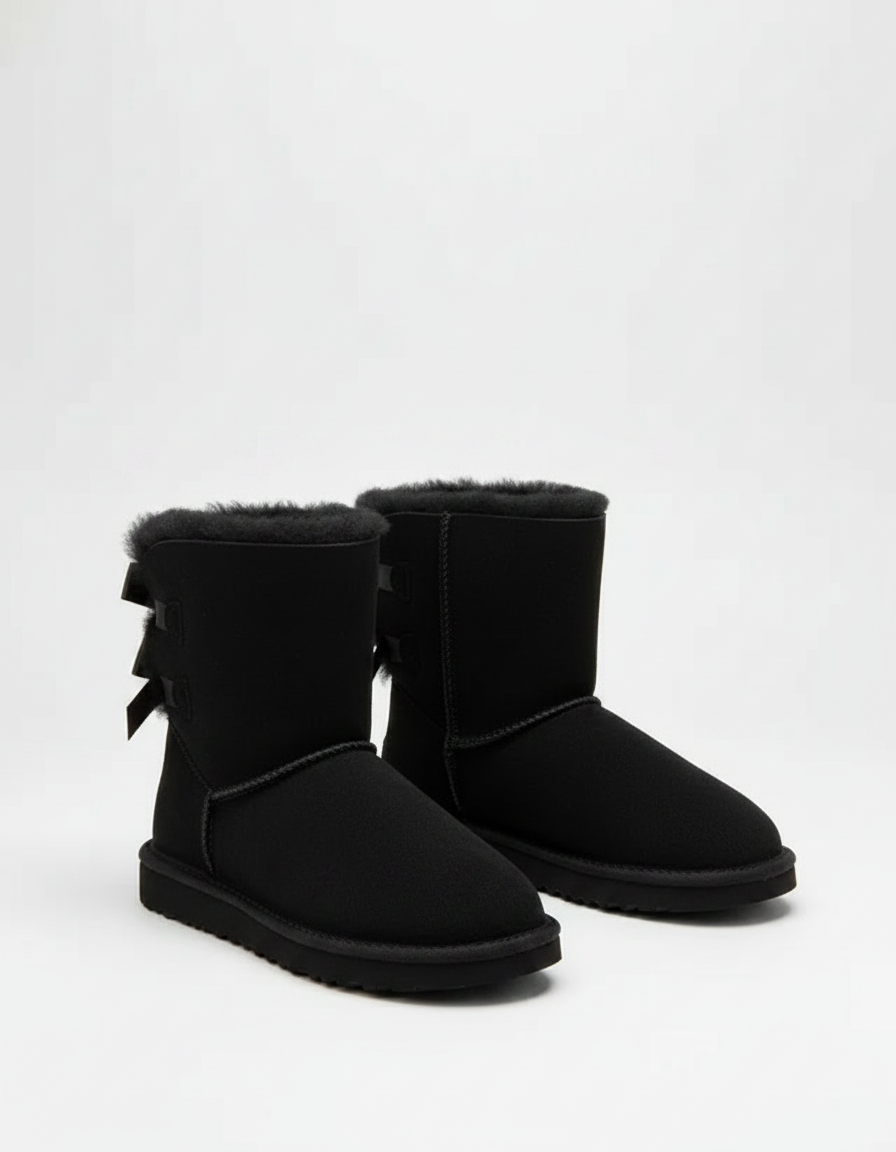 Bottes de Neige Mi-Mollet – Enfilage Facile, Semelle Antidérapante, Pour les Journées Froides