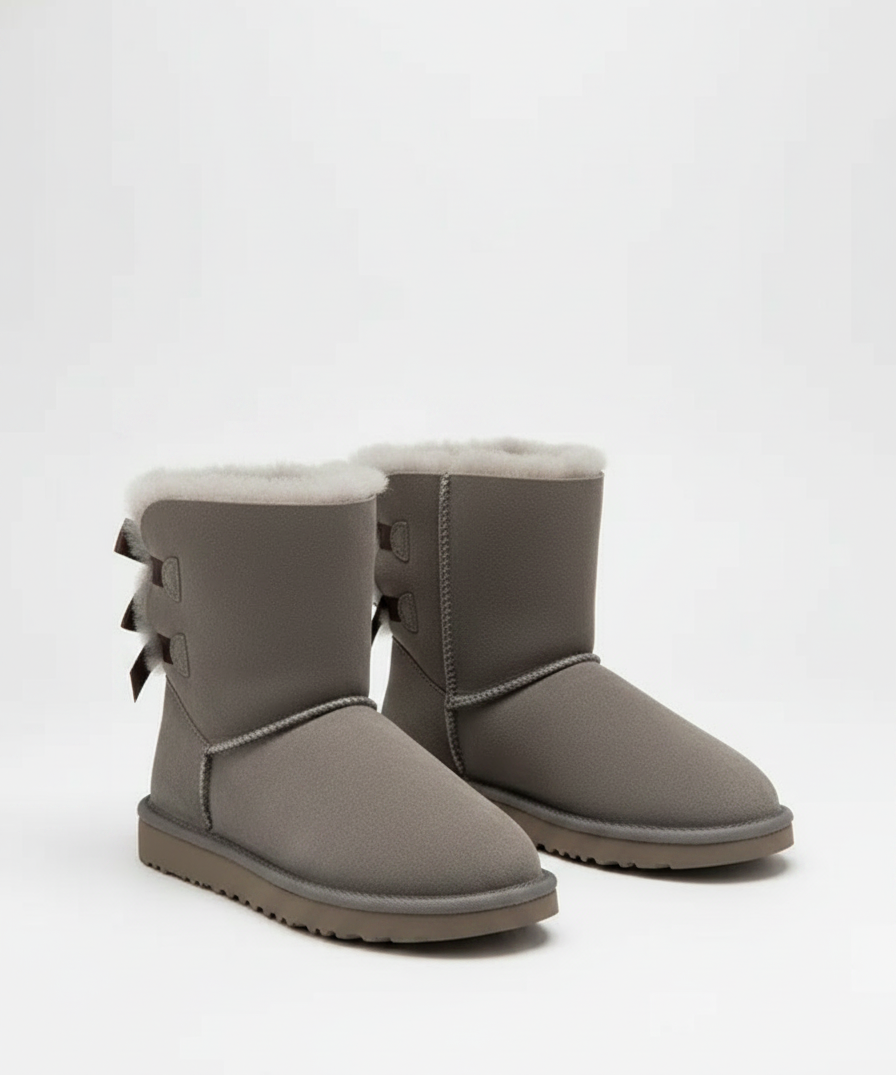 Bottes de Neige Mi-Mollet – Enfilage Facile, Semelle Antidérapante, Pour les Journées Froides