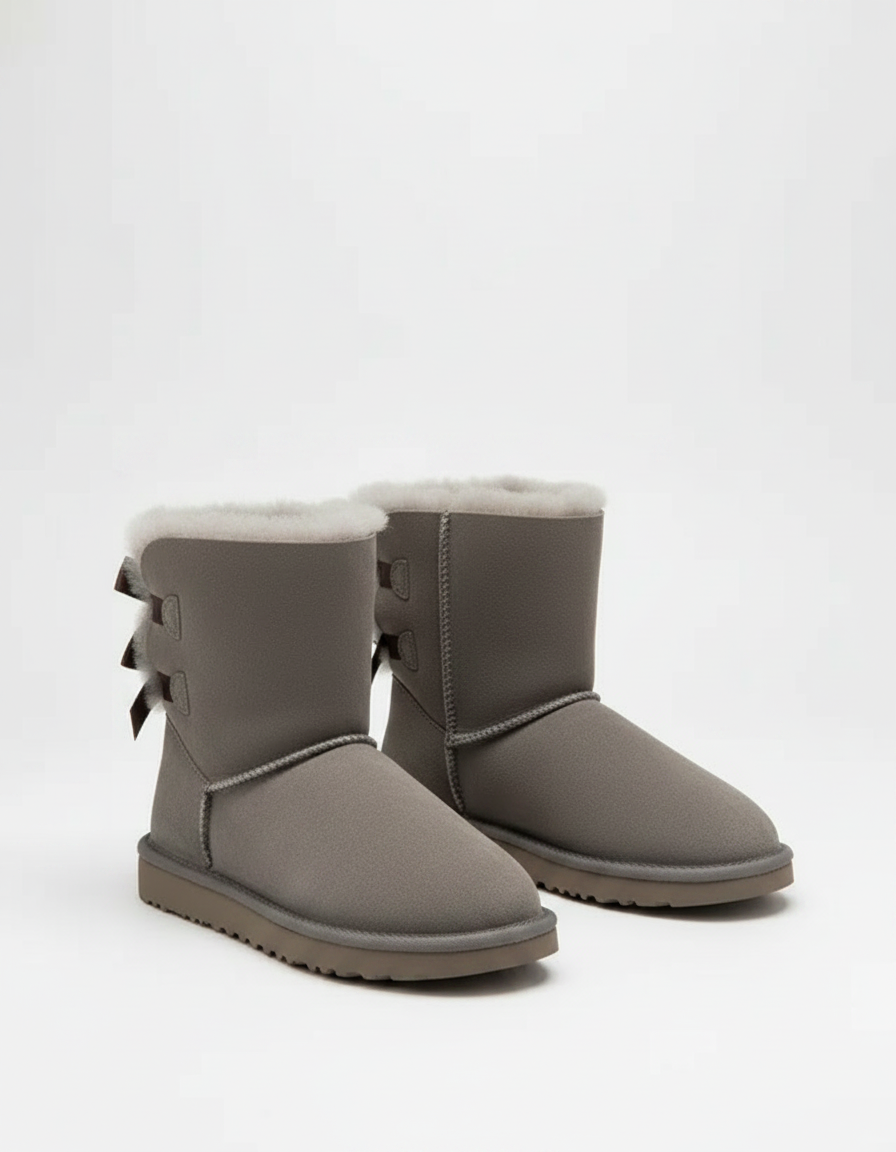 Bottes de Neige Mi-Mollet – Enfilage Facile, Semelle Antidérapante, Pour les Journées Froides