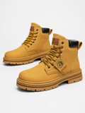 Bottes homme à lacets – Cuir, semelle antidérapante, confort au quotidien