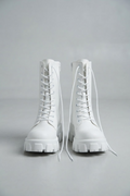Bottes mi-mollet pour femme – Plateforme, fermeture zippée et lacée, usage quotidien