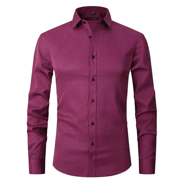Chemise pour hommes sans repassage avec haute élasticité - George