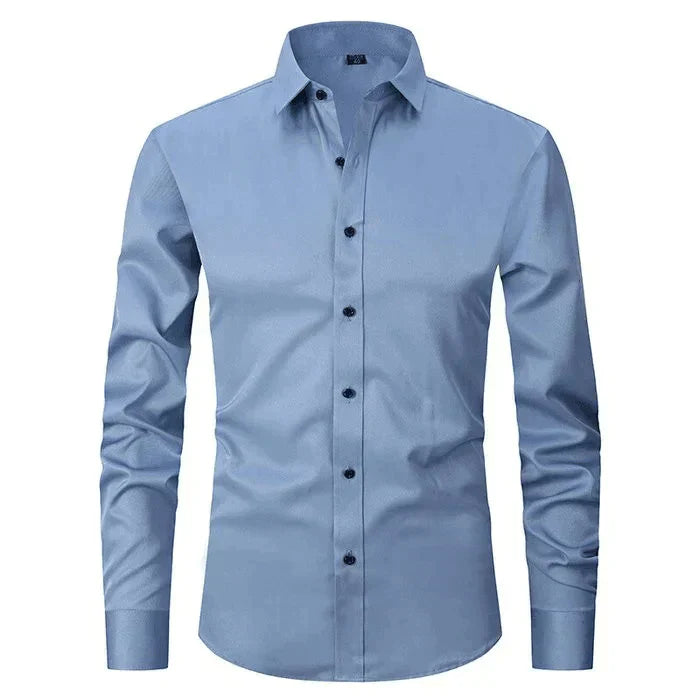 Chemise pour hommes sans repassage avec haute élasticité - George