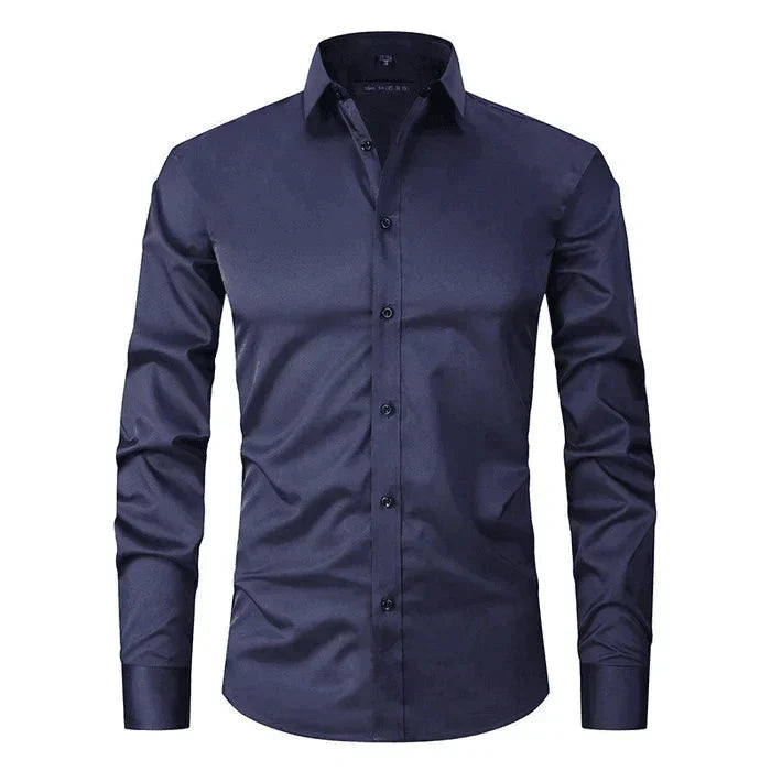Chemise pour hommes sans repassage avec haute élasticité - George