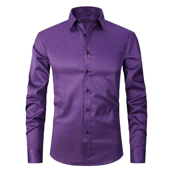 Chemise pour hommes sans repassage avec haute élasticité - George