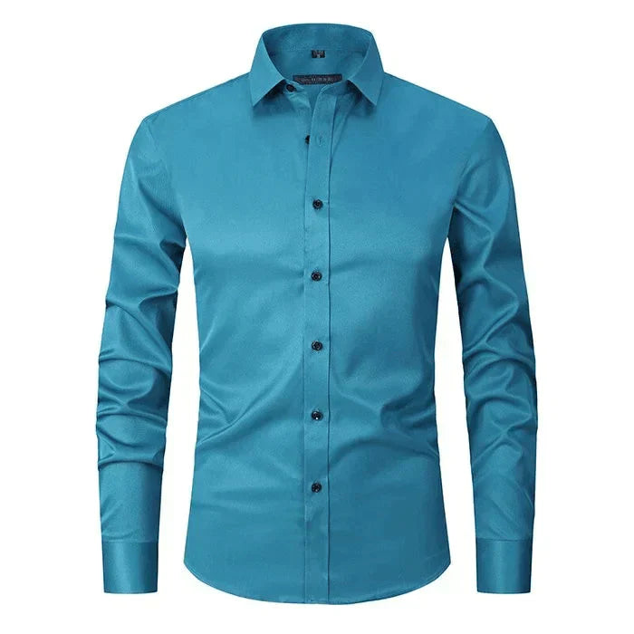 Chemise pour hommes sans repassage avec haute élasticité - George