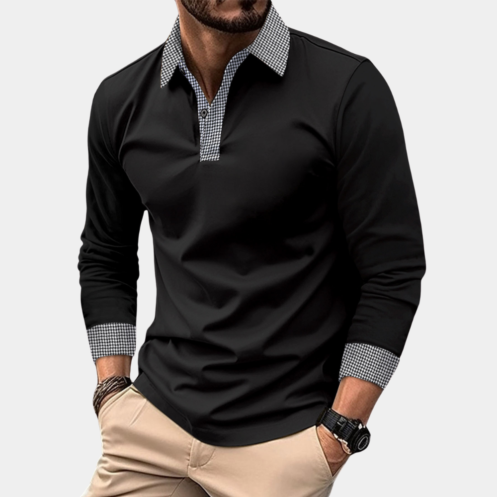 Polo Homme à Manches Longues – Élégance Moderne