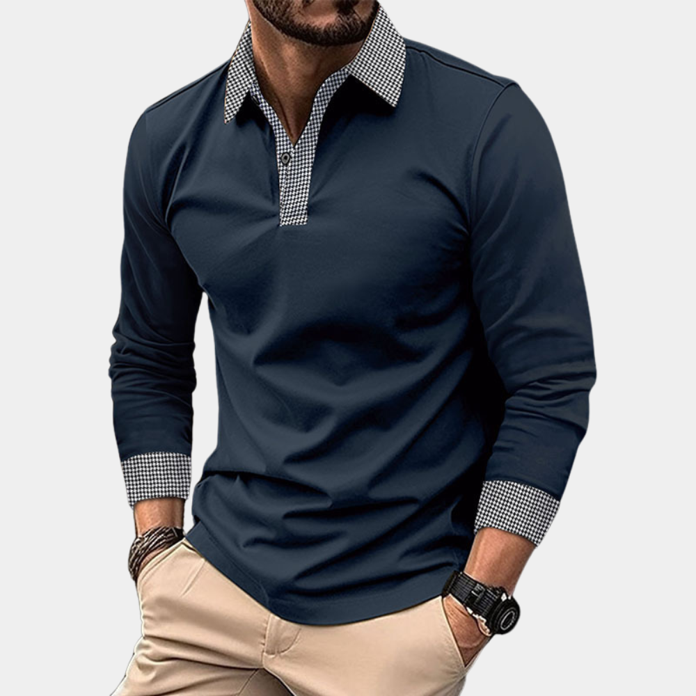 Polo Homme à Manches Longues – Élégance Moderne