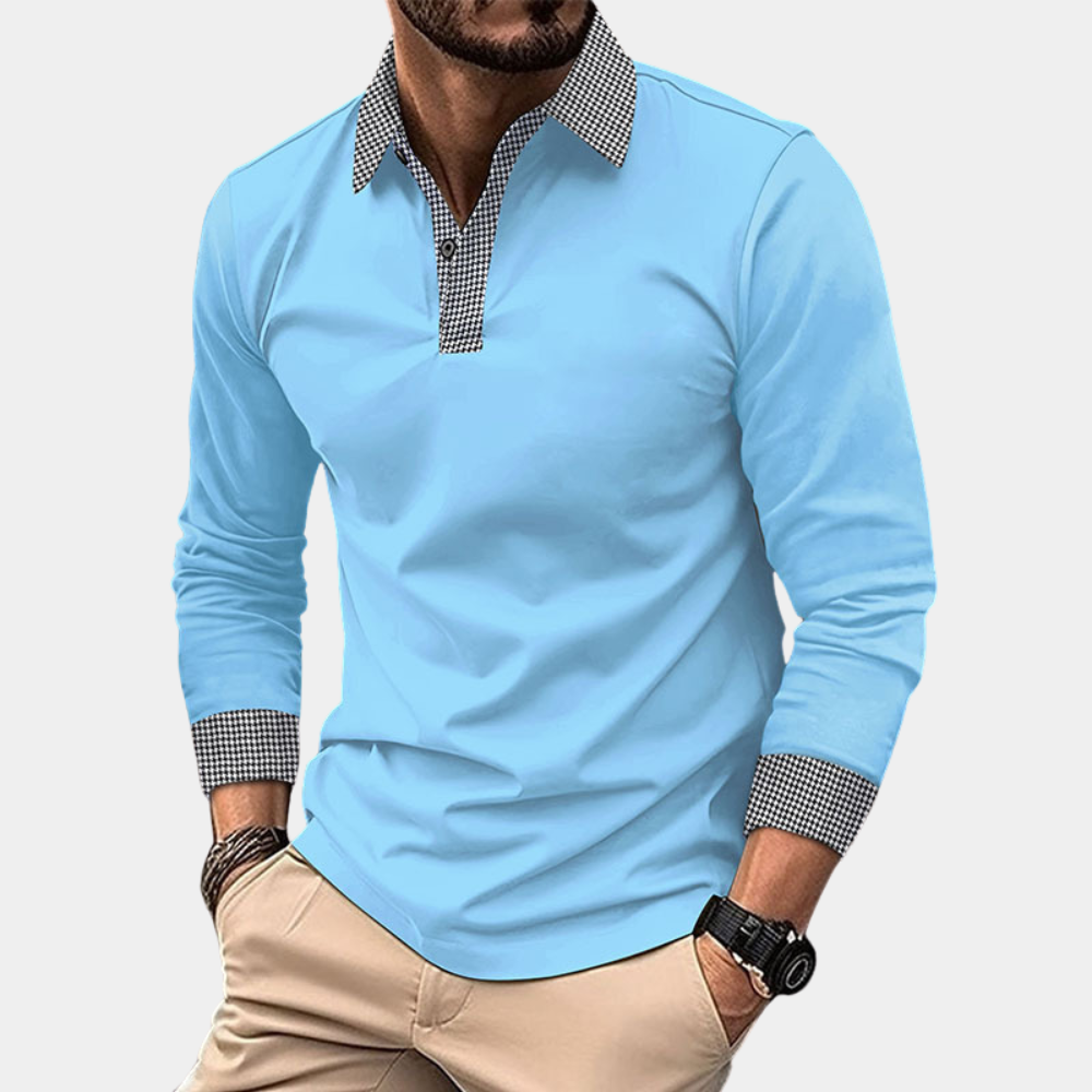 Polo Homme à Manches Longues – Élégance Moderne