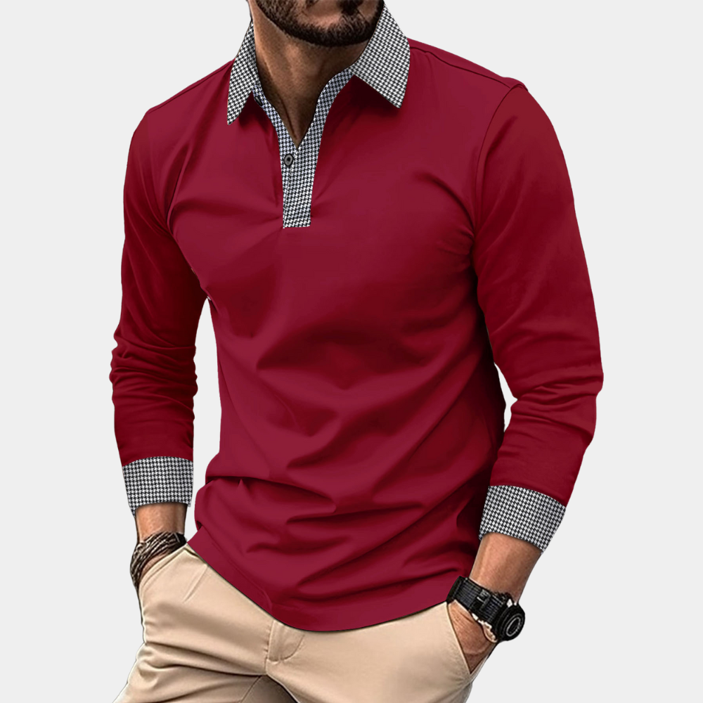 Polo Homme à Manches Longues – Élégance Moderne