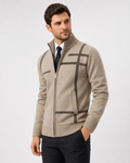 Cardigan Zippé Homme – Col Montant en Maille, Finitions Resserrées, Pour le Quotidien