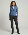 Cardigan en tricot à boutons – Col à revers coupe standard pour bureau et quotidien