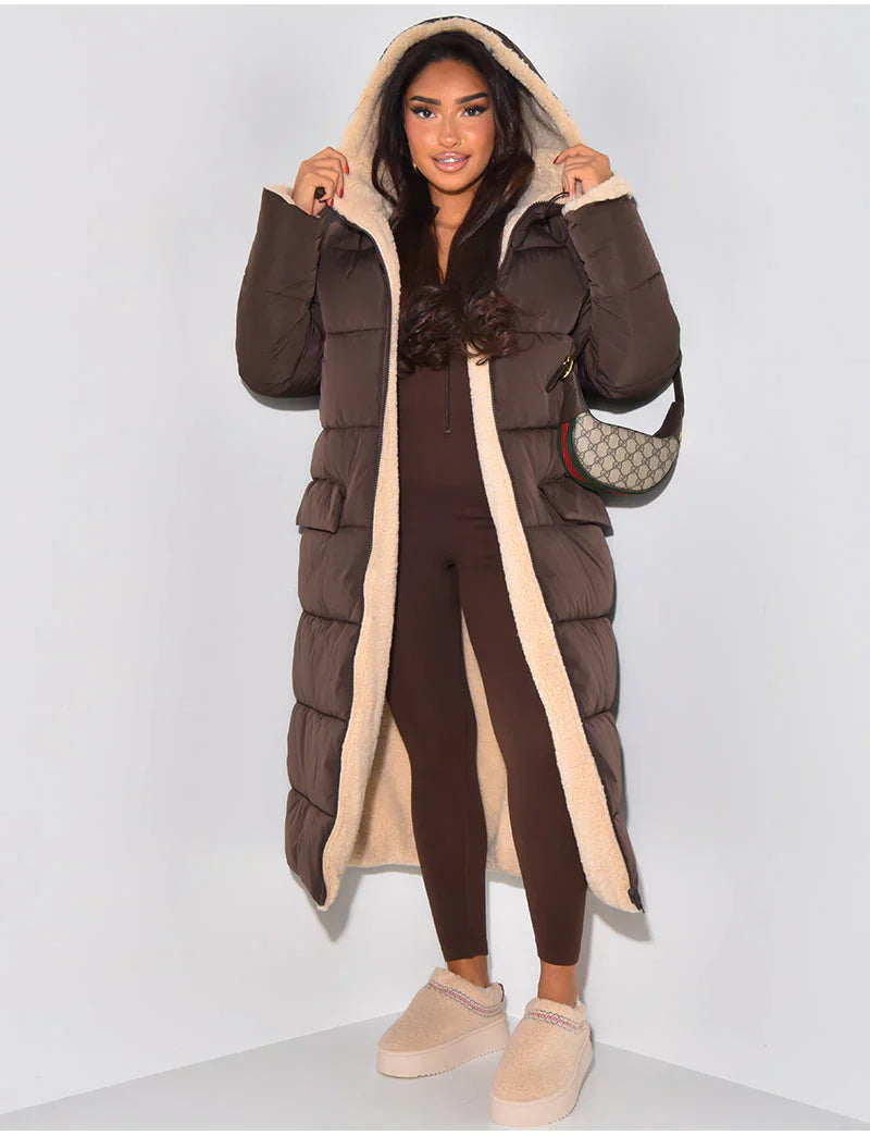 Veste d’Hiver Noire Réversible – Élégance & Chaleur Quotidienne