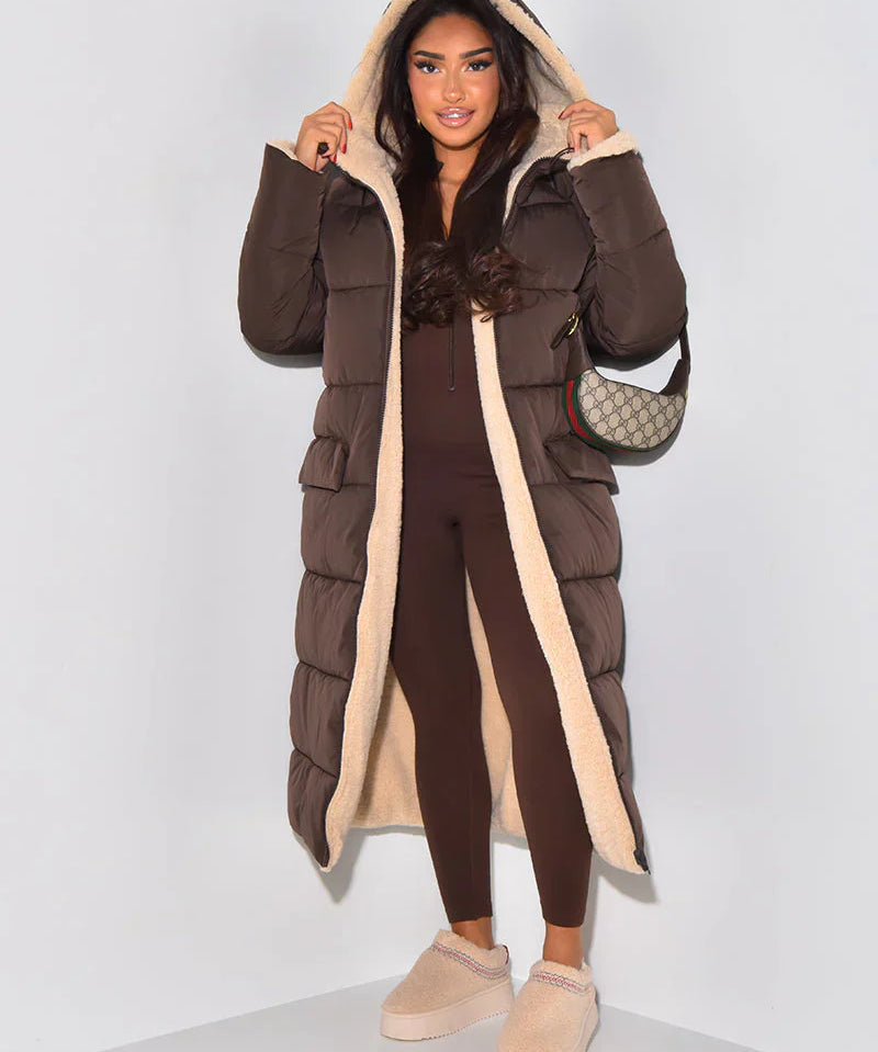 Veste d’Hiver Noire Réversible – Élégance & Chaleur Quotidienne