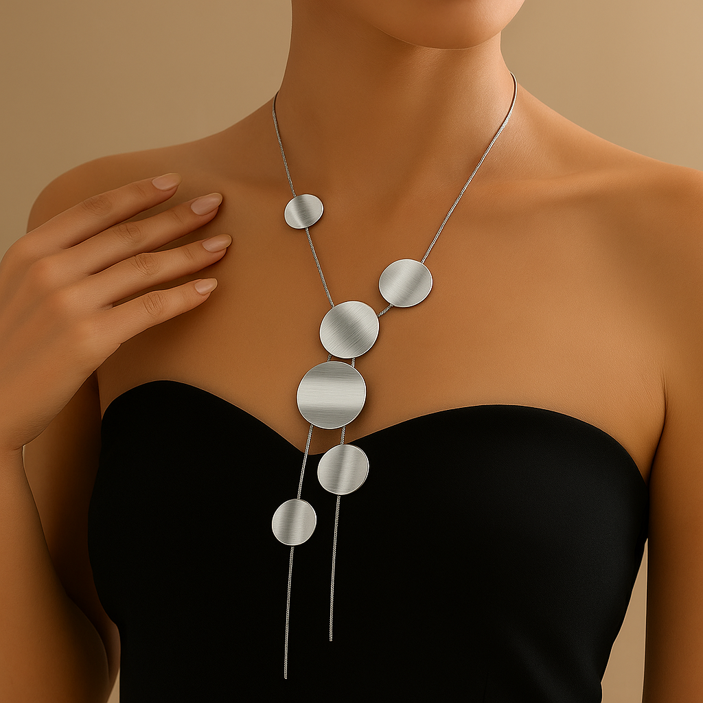 Collier Pendentif Cercle & Bijou Femme Tendance