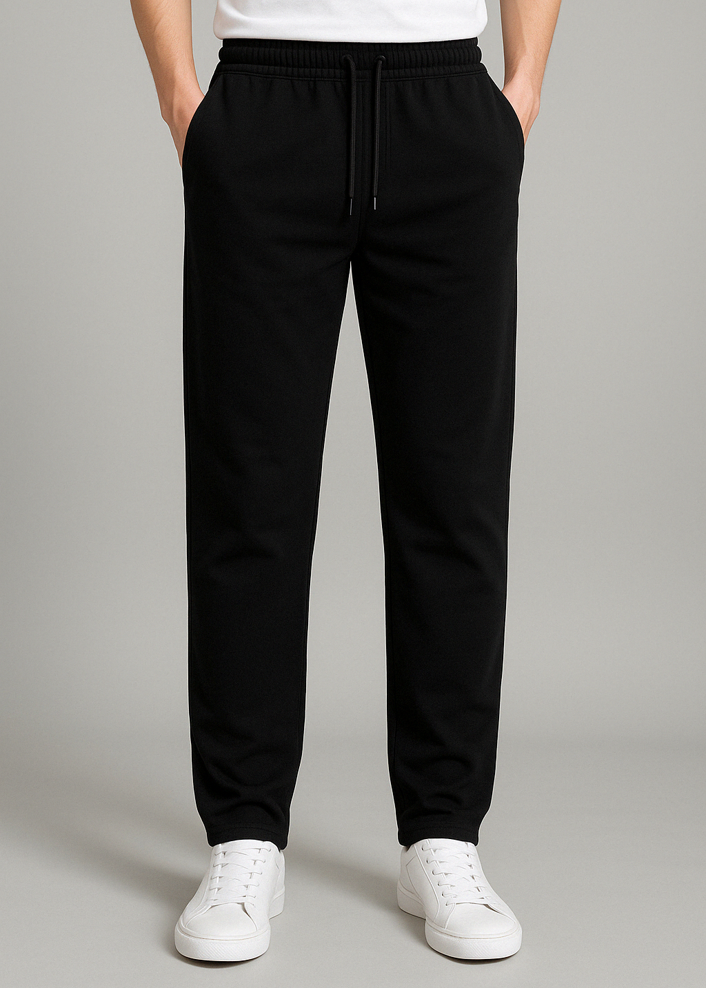 Pantalon de Jogging Homme – Taille Élastique Jambes Droites Pour le Quotidien