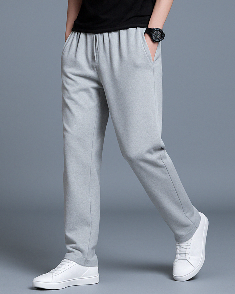 Pantalon de Jogging Homme – Taille Élastique Jambes Droites Pour le Quotidien