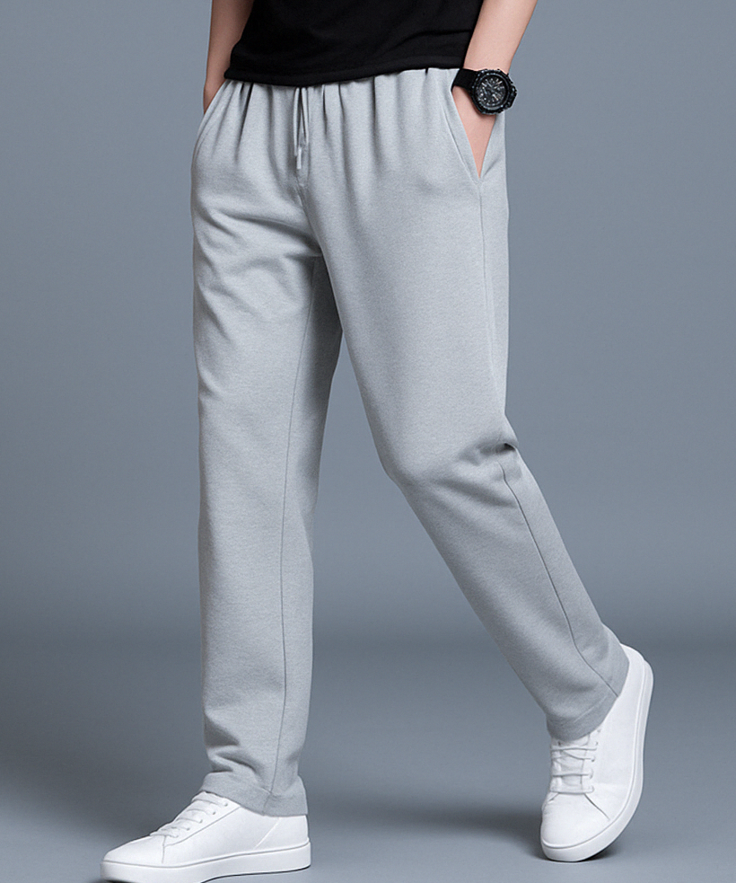 Pantalon de Jogging Homme – Taille Élastique Jambes Droites Pour le Quotidien