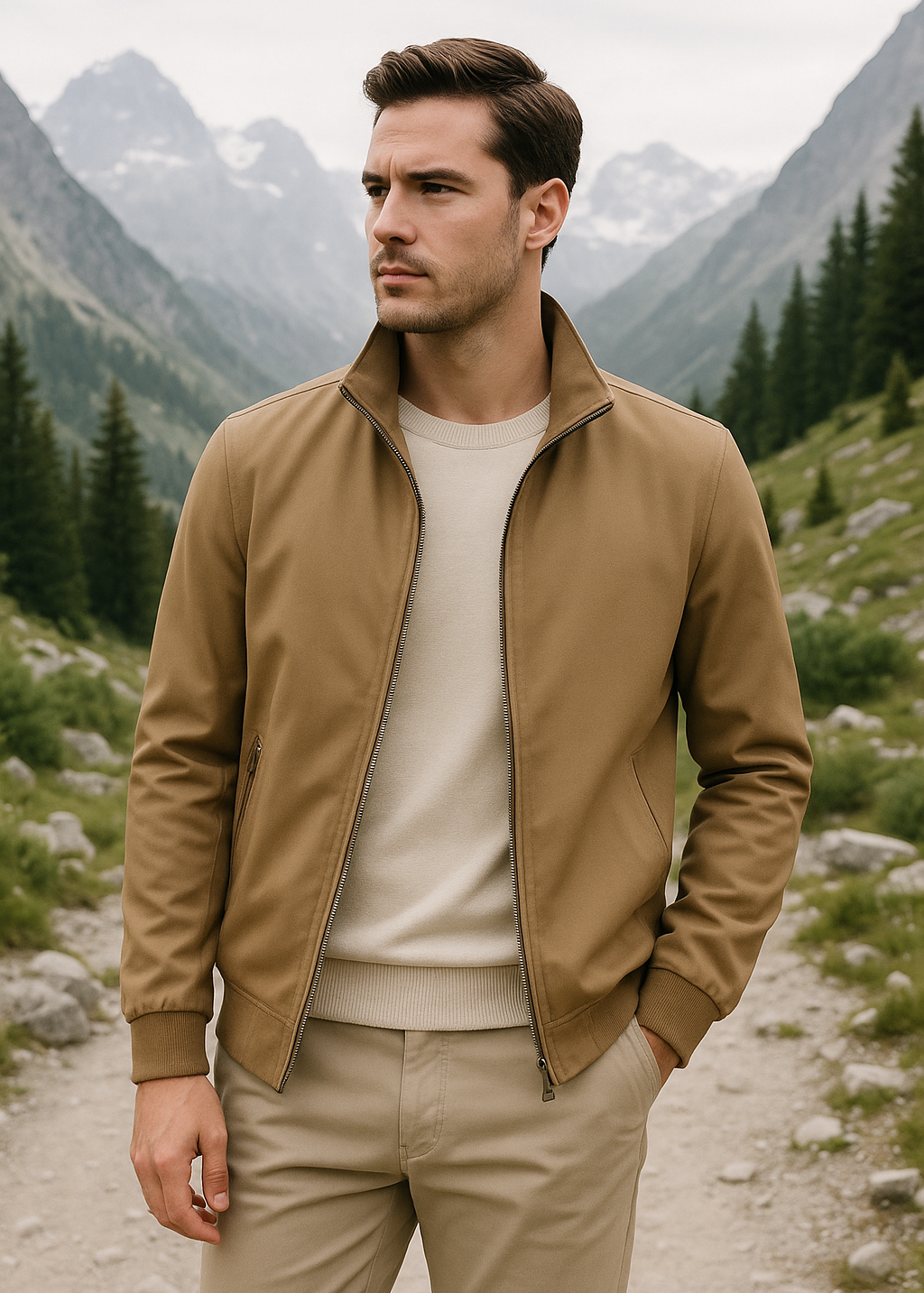 Veste légère classique pour hommes