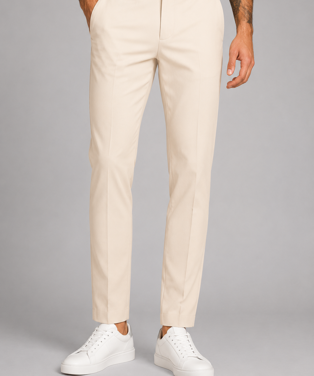 Pantalon Chino Slim Fit – Coupe Droite en Tissu Respirant, Pour le Quotidien et le Travail