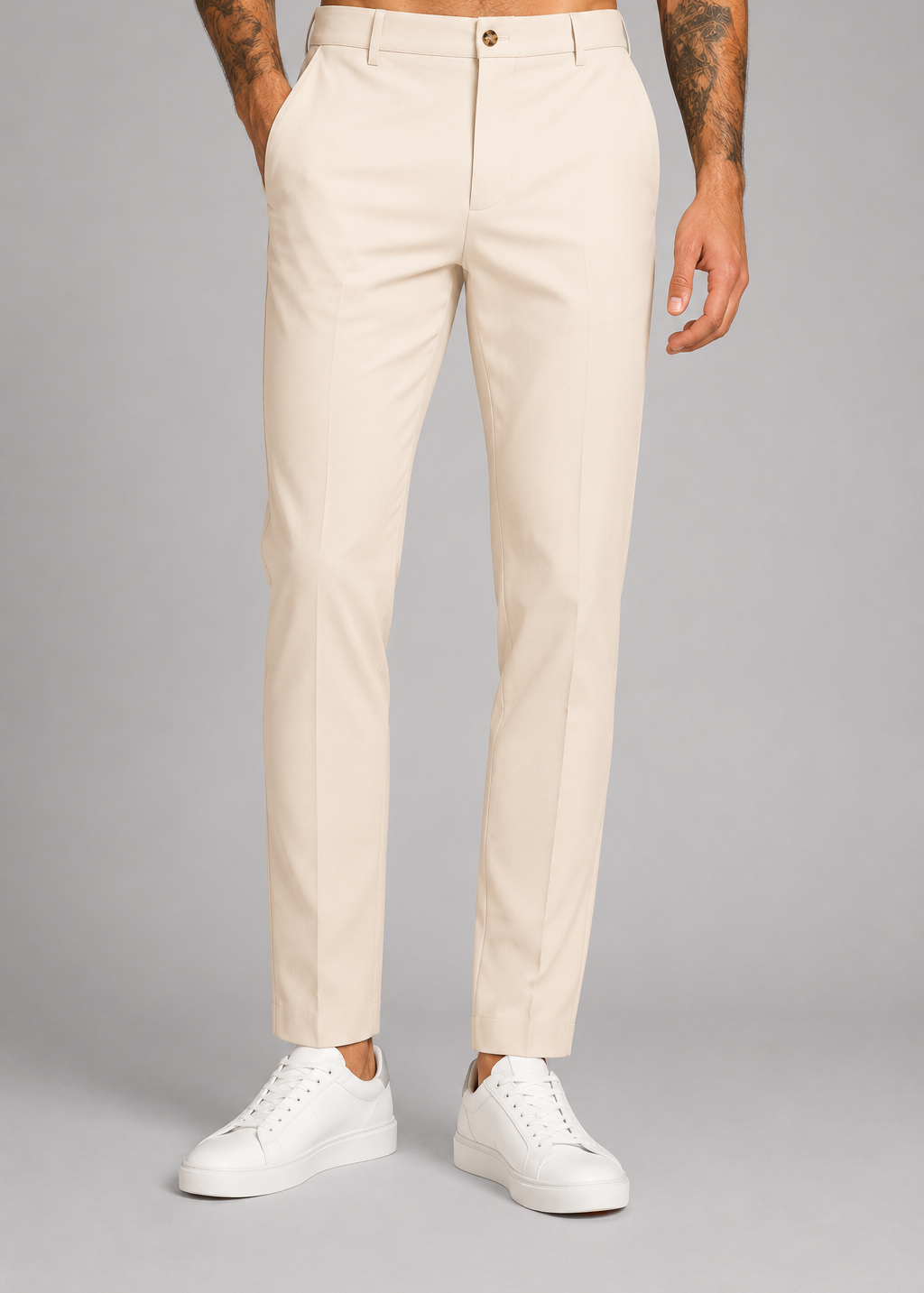 Pantalon Chino Slim Fit – Coupe Droite en Tissu Respirant, Pour le Quotidien et le Travail