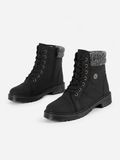Bottines à Lacets – Semelle Antidérapante, Bout Rond, Pour le Quotidien et les Sorties