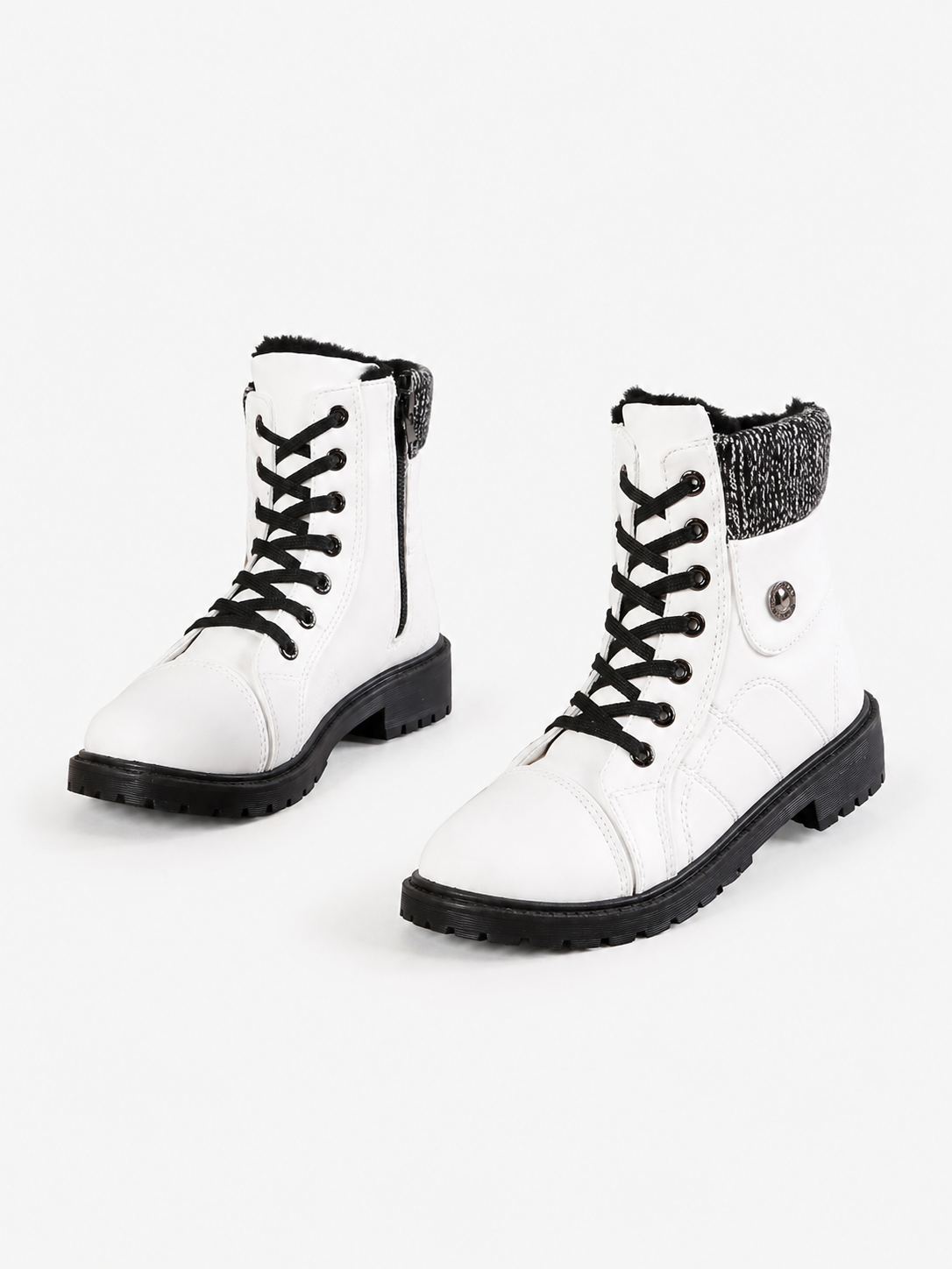 Bottines à Lacets – Semelle Antidérapante, Bout Rond, Pour le Quotidien et les Sorties