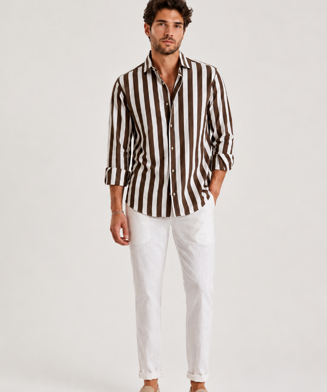 Chemise Décontractée à Manches Longues – Coupe Classique, Pour le Quotidien