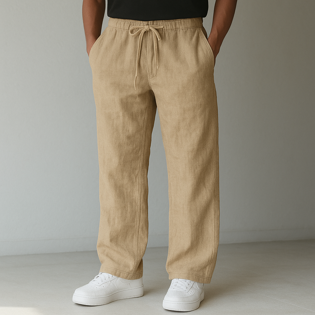 Pantalon Lin Homme & Coupe Décontractée