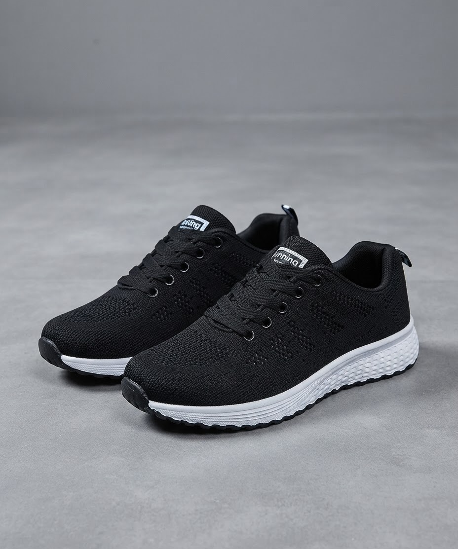 Chaussures plates en maille pour femme – Design respirant, coupe basse, usage quotidien