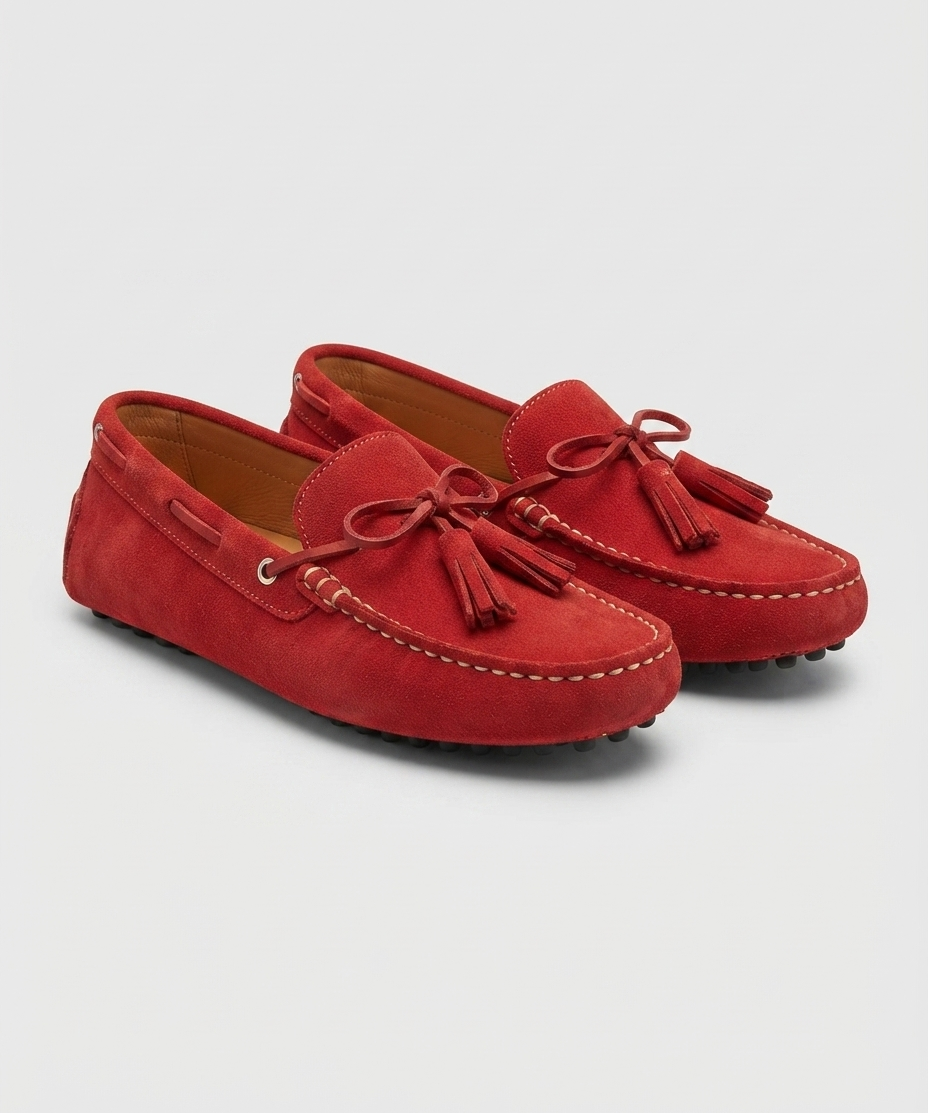 Chaussures plates pour femme – En cuir véritable, modèle à enfiler, style décontracté