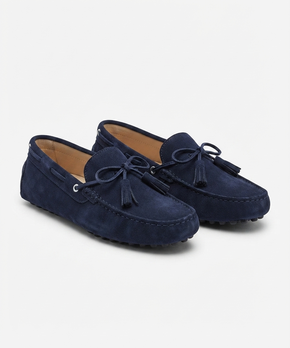 Chaussures plates pour femme – En cuir véritable, modèle à enfiler, style décontracté
