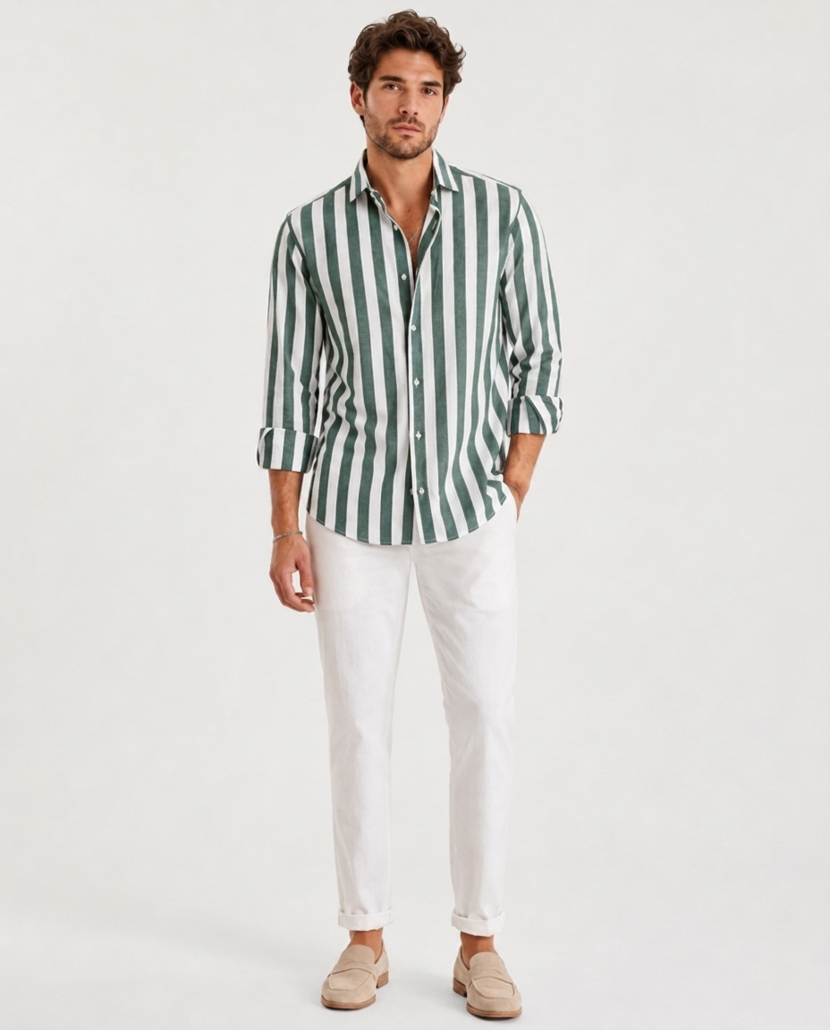 Chemise Décontractée à Manches Longues – Coupe Classique, Pour le Quotidien