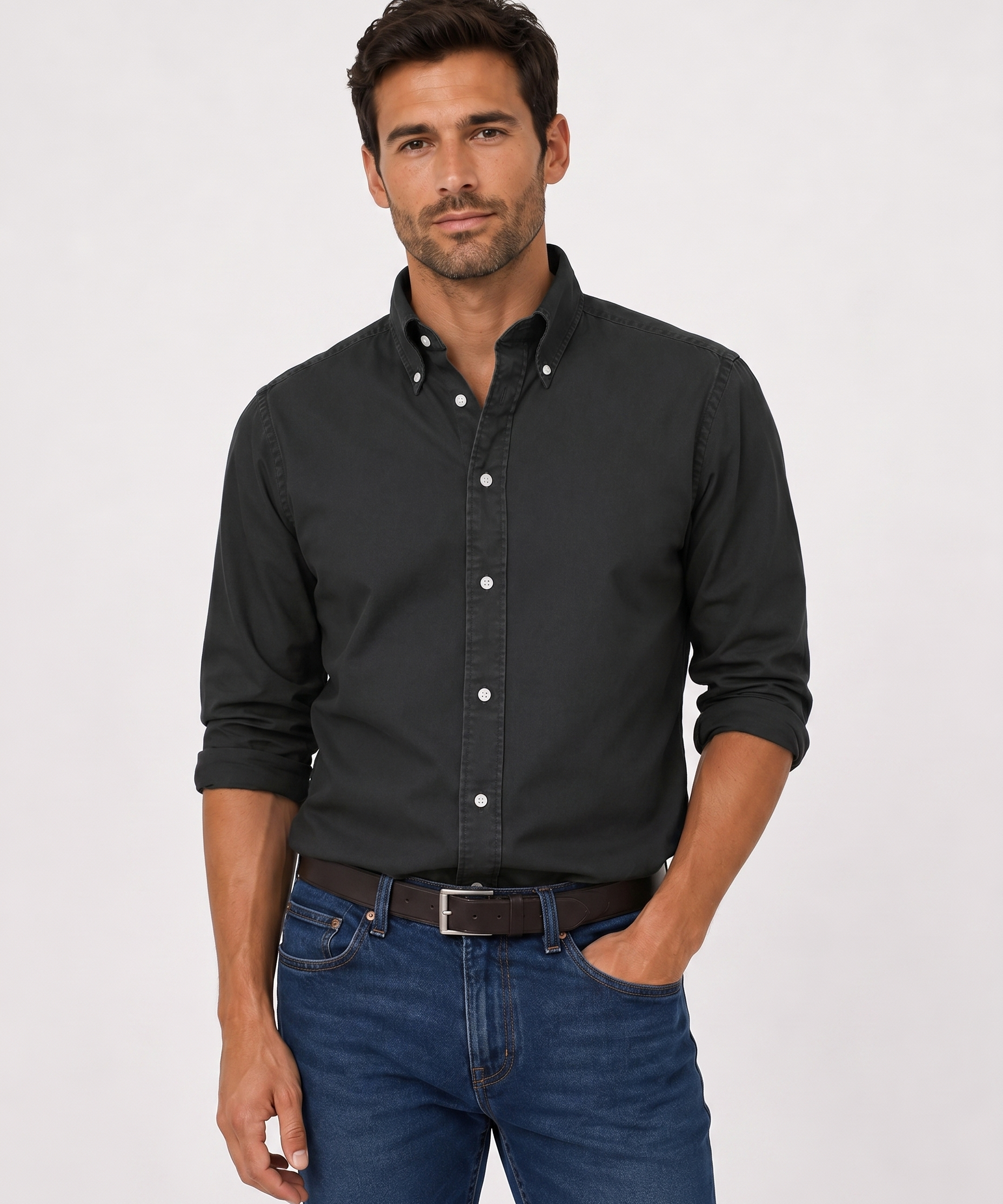 Chemise en Lin pour Homme – Tissu Respirant Coupe Regular Pour Vacances et Quotidien