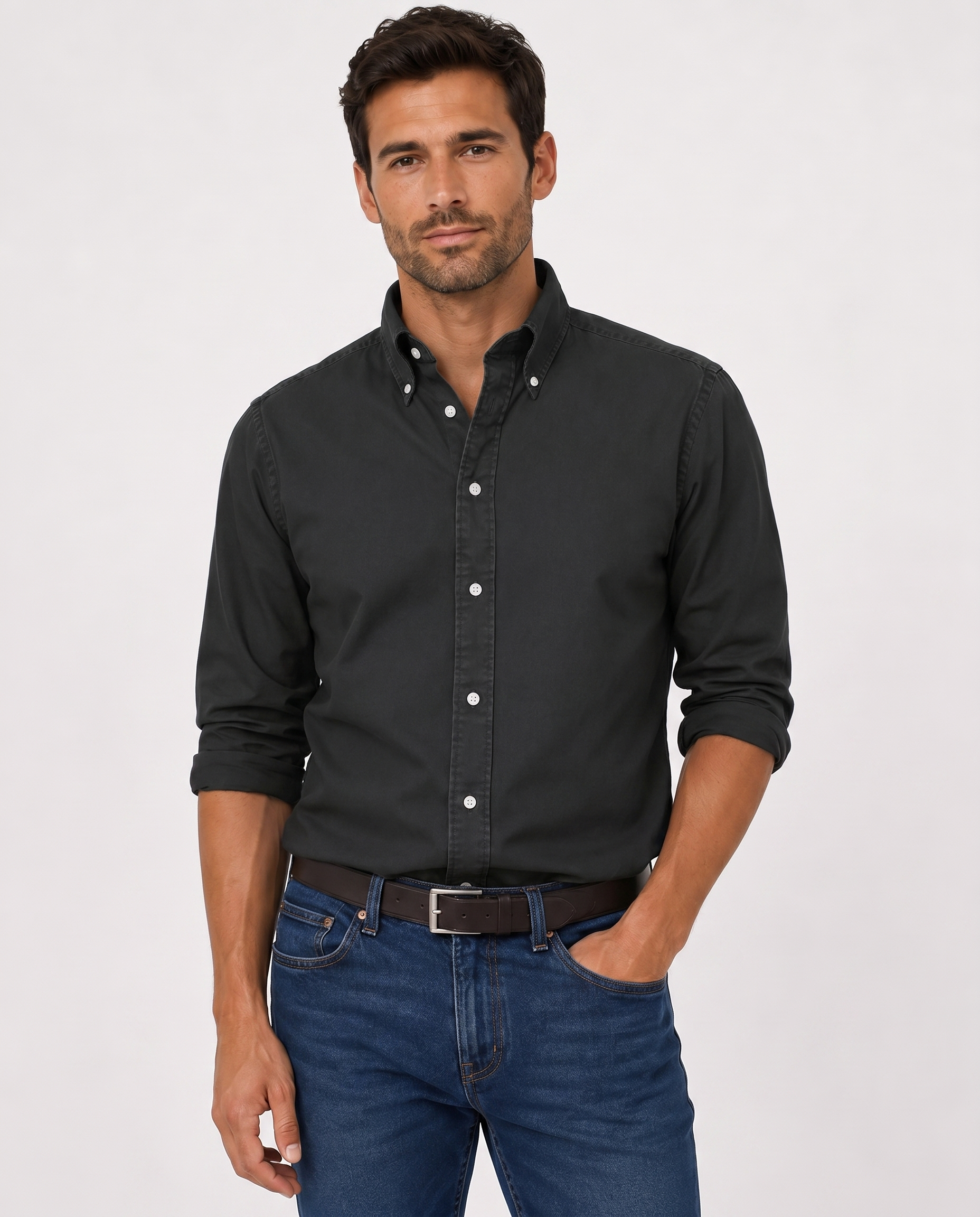 Chemise en Lin pour Homme – Tissu Respirant Coupe Regular Pour Vacances et Quotidien