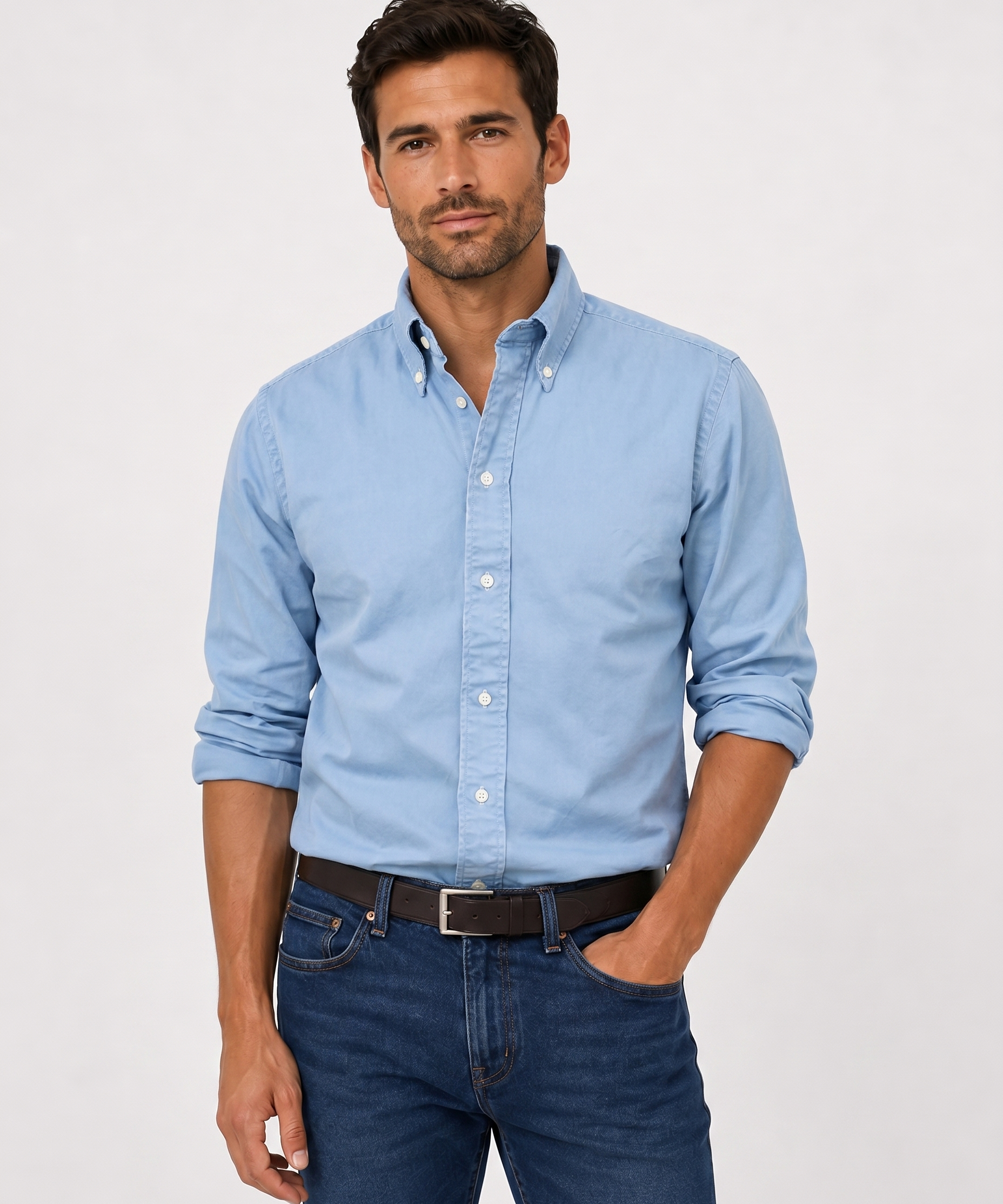 Chemise en Lin pour Homme – Tissu Respirant Coupe Regular Pour Vacances et Quotidien