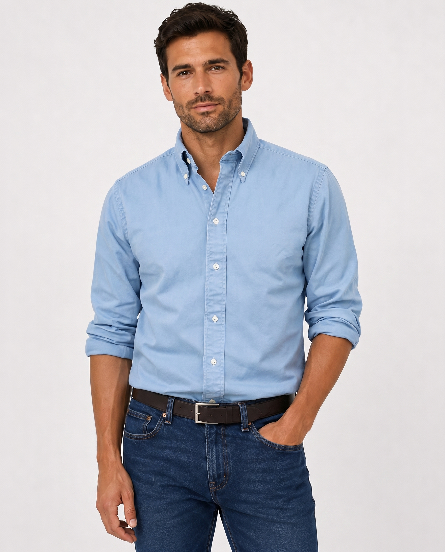 Chemise en Lin pour Homme – Tissu Respirant Coupe Regular Pour Vacances et Quotidien