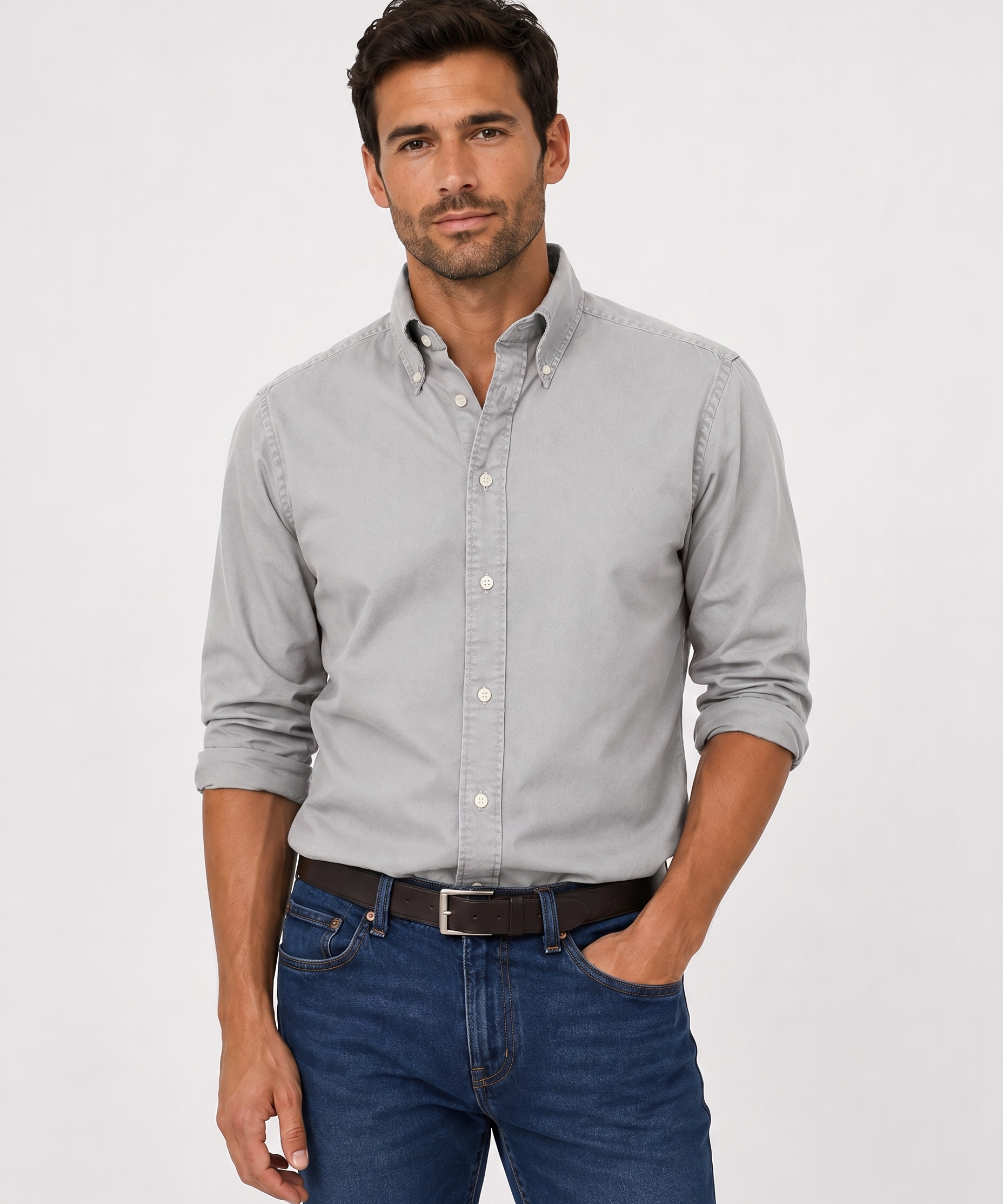 Chemise en Lin pour Homme – Tissu Respirant Coupe Regular Pour Vacances et Quotidien