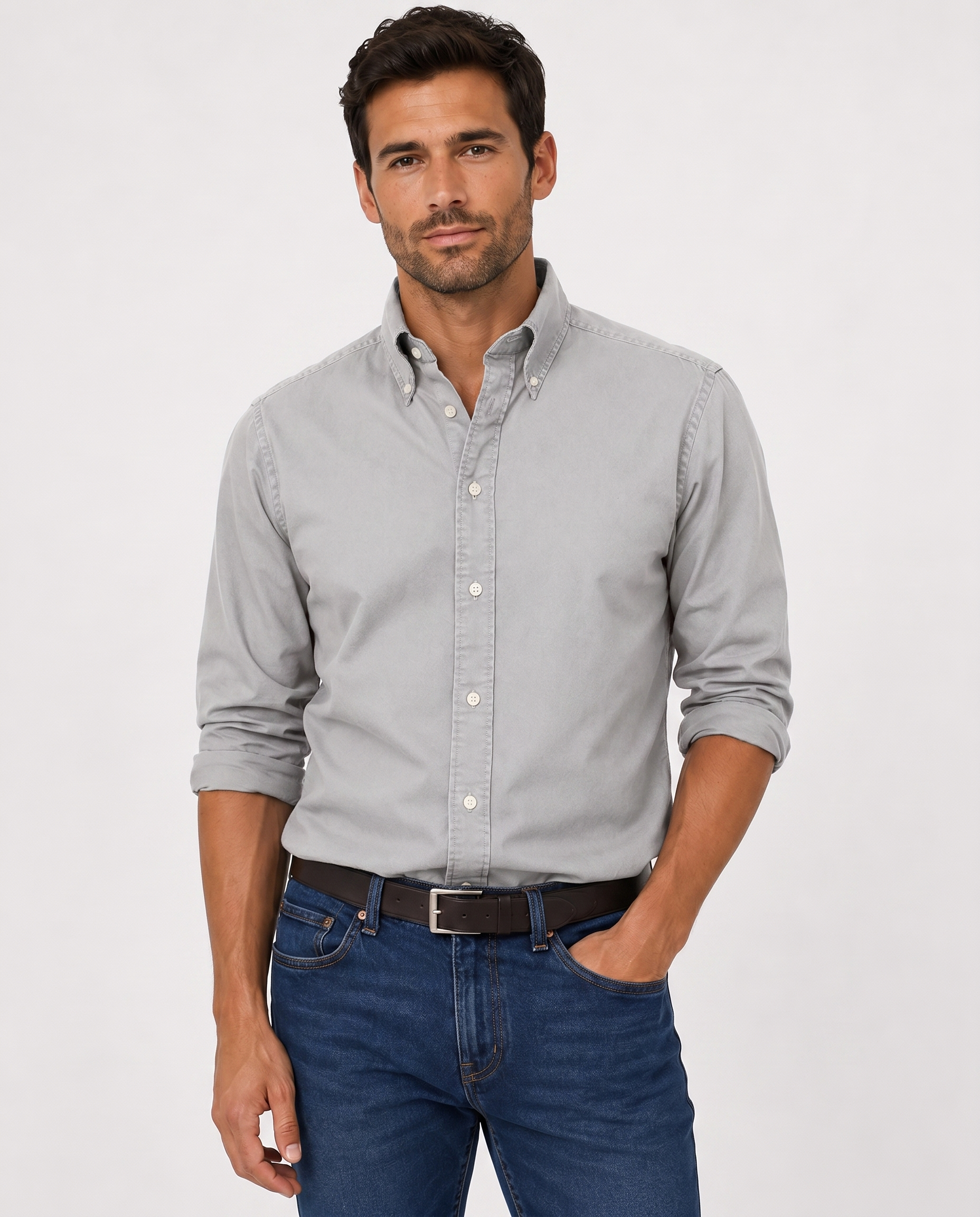 Chemise en Lin pour Homme – Tissu Respirant Coupe Regular Pour Vacances et Quotidien