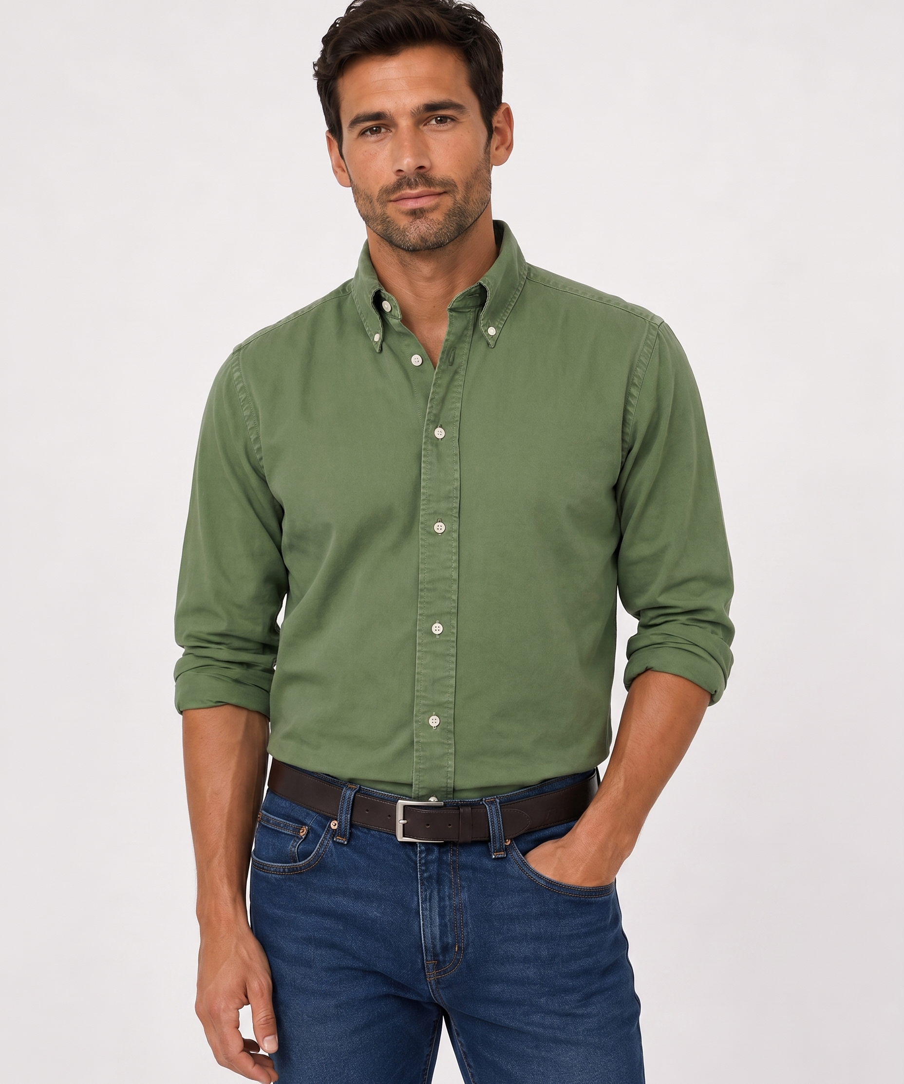 Chemise en Lin pour Homme – Tissu Respirant Coupe Regular Pour Vacances et Quotidien