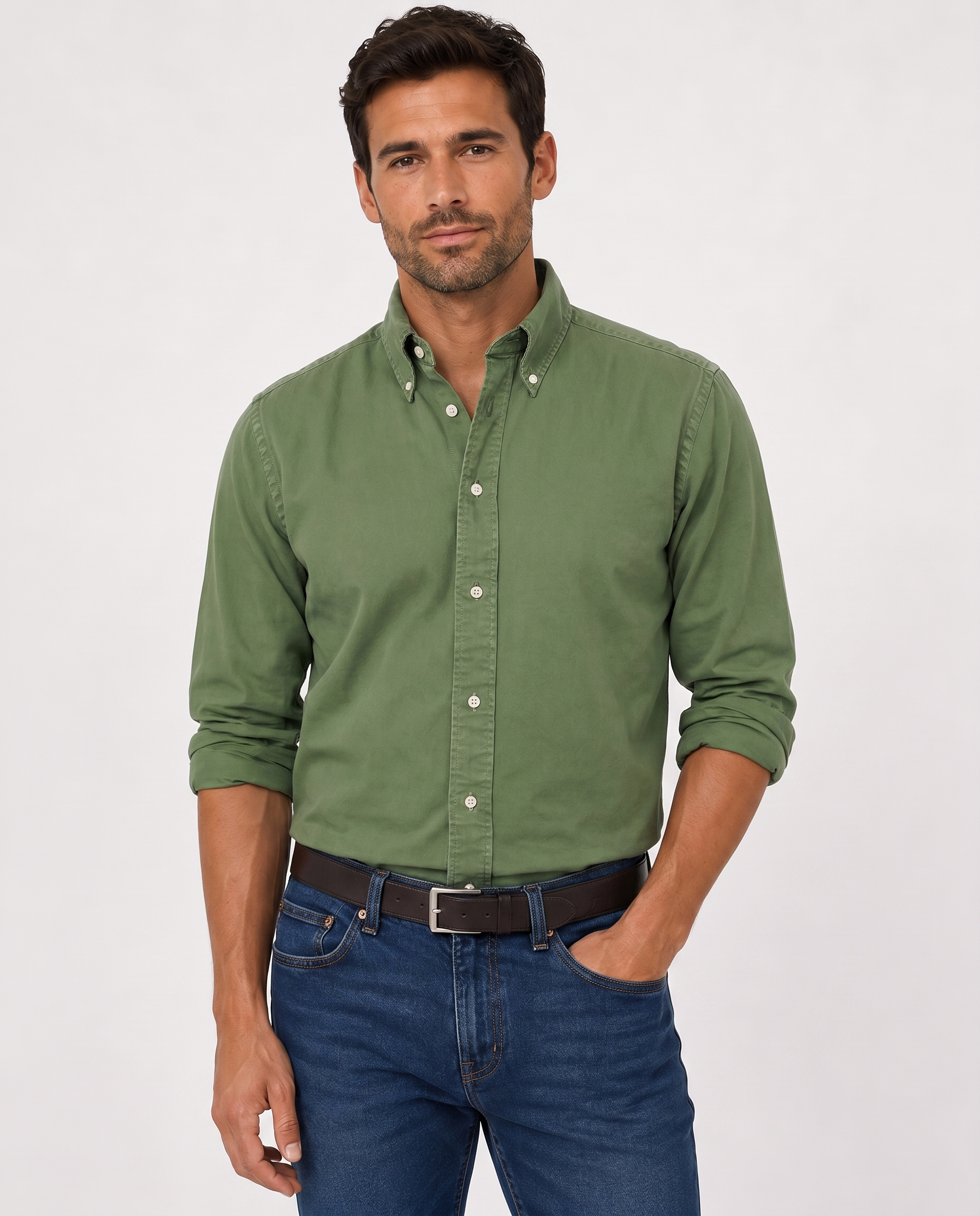 Chemise en Lin pour Homme – Tissu Respirant Coupe Regular Pour Vacances et Quotidien