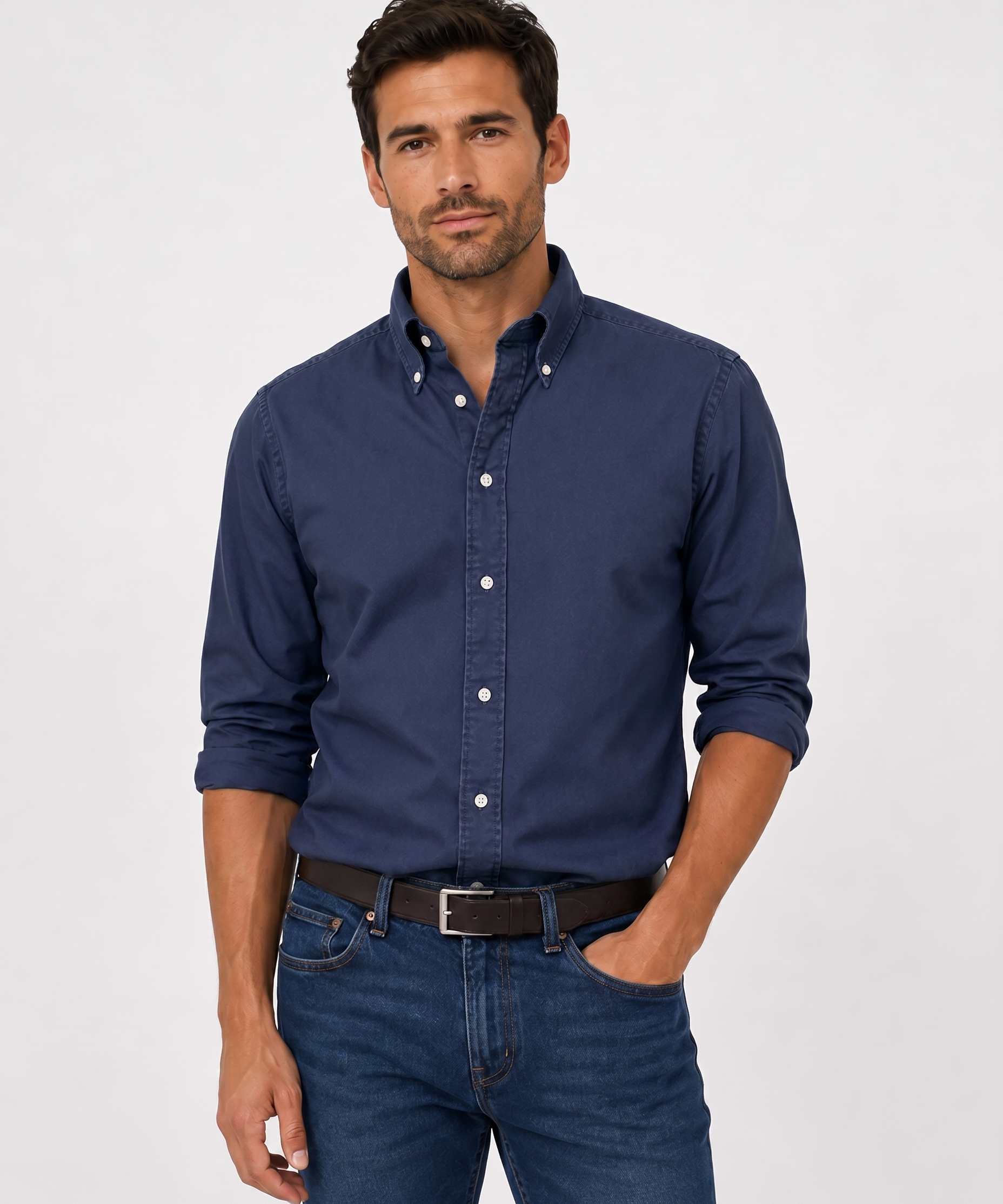 Chemise en Lin pour Homme – Tissu Respirant Coupe Regular Pour Vacances et Quotidien