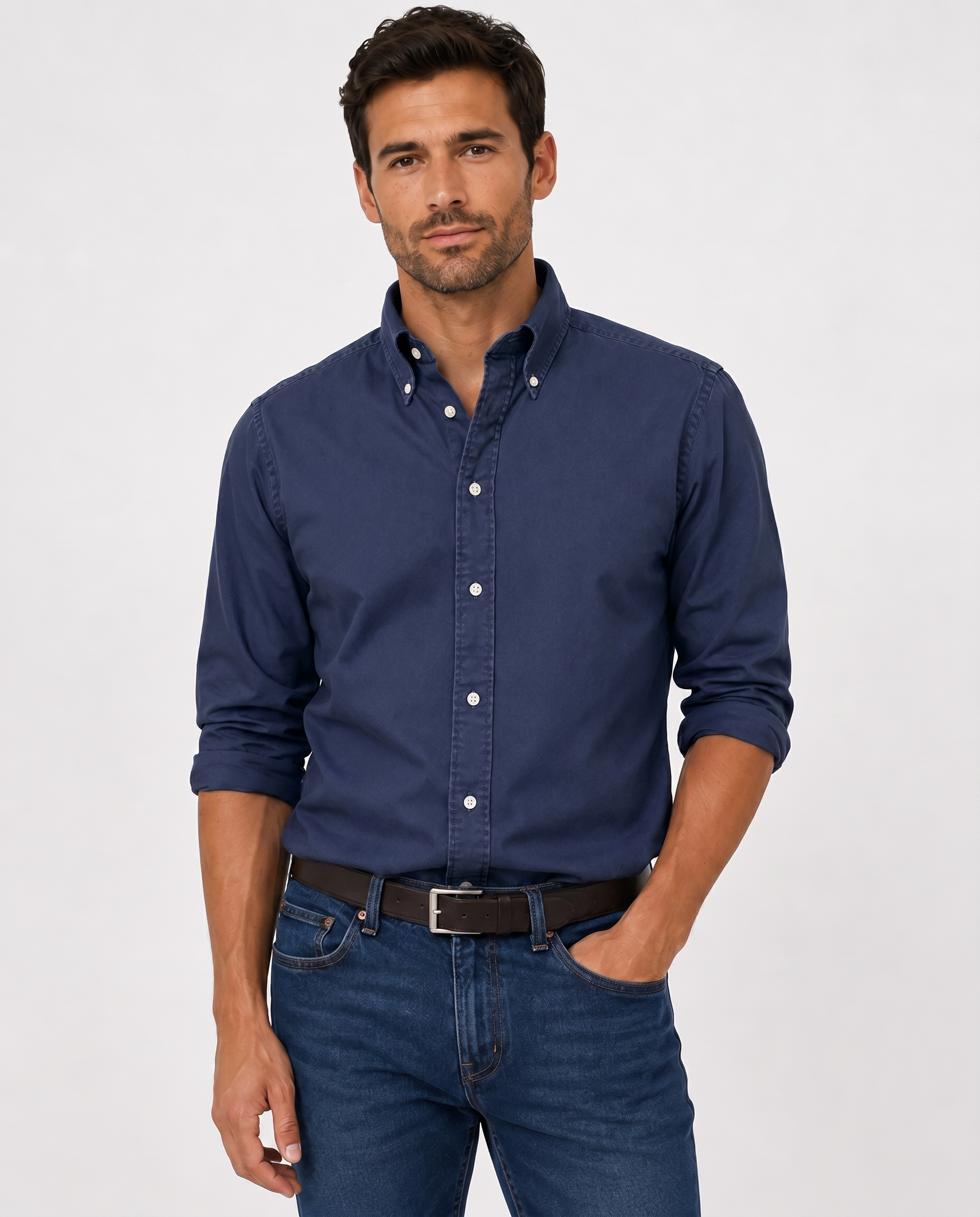 Chemise en Lin pour Homme – Tissu Respirant Coupe Regular Pour Vacances et Quotidien
