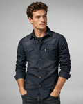 Chemise en denim pour hommes – Manches longues, coupe décontractée, style quotidien