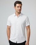 Chemise homme manches courtes – Sans repassage, ouverture complète, été