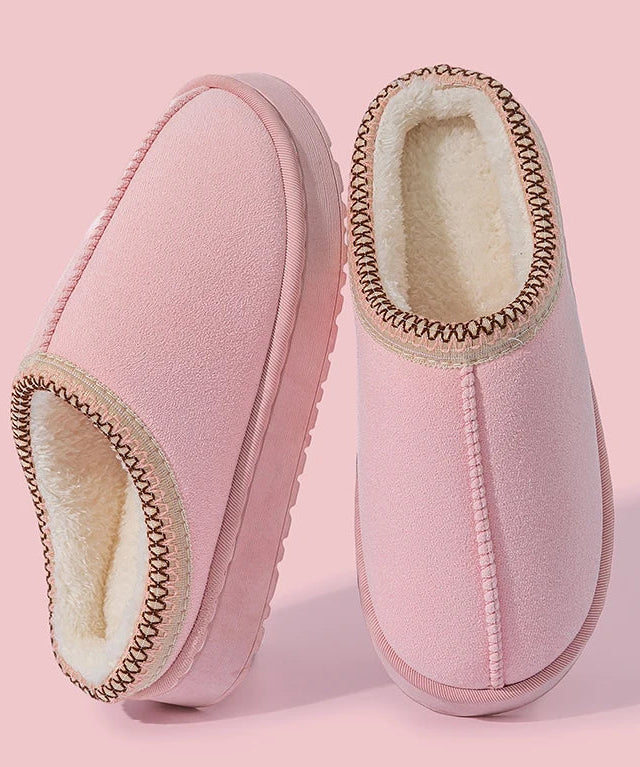 Chaussons en Peluche – Semelle ÉVA épaisse, modèle à enfiler, pour la maison au quotidien