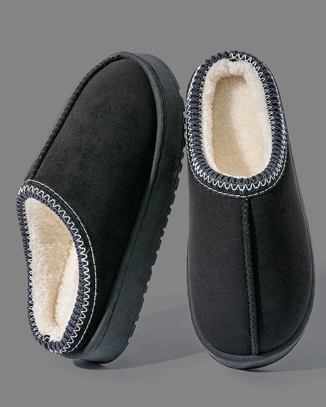Chaussons en Peluche – Semelle ÉVA épaisse, modèle à enfiler, pour la maison au quotidien