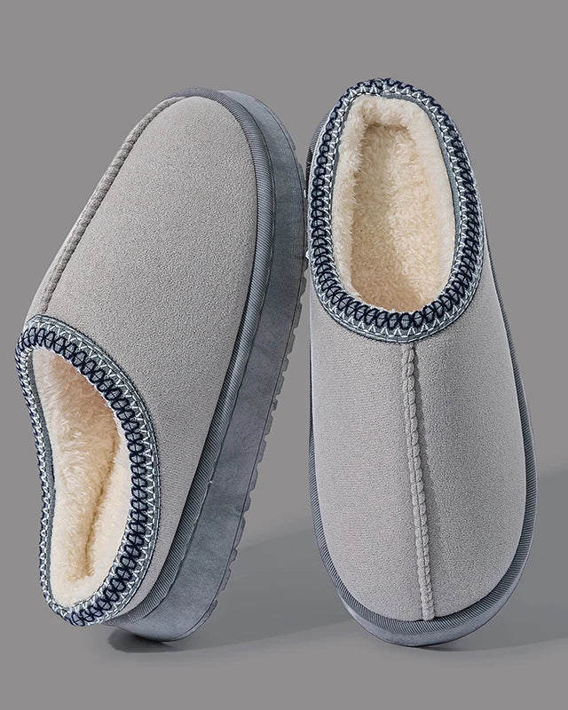 Chaussons en Peluche – Semelle ÉVA épaisse, modèle à enfiler, pour la maison au quotidien