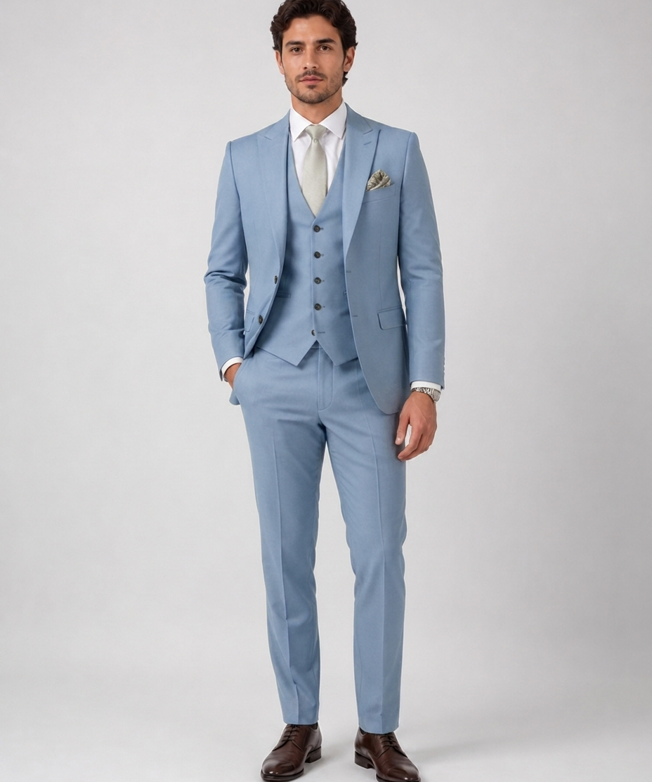Costume homme 3 pièces – Coupe ajustée, ensemble complet, pour cérémonie