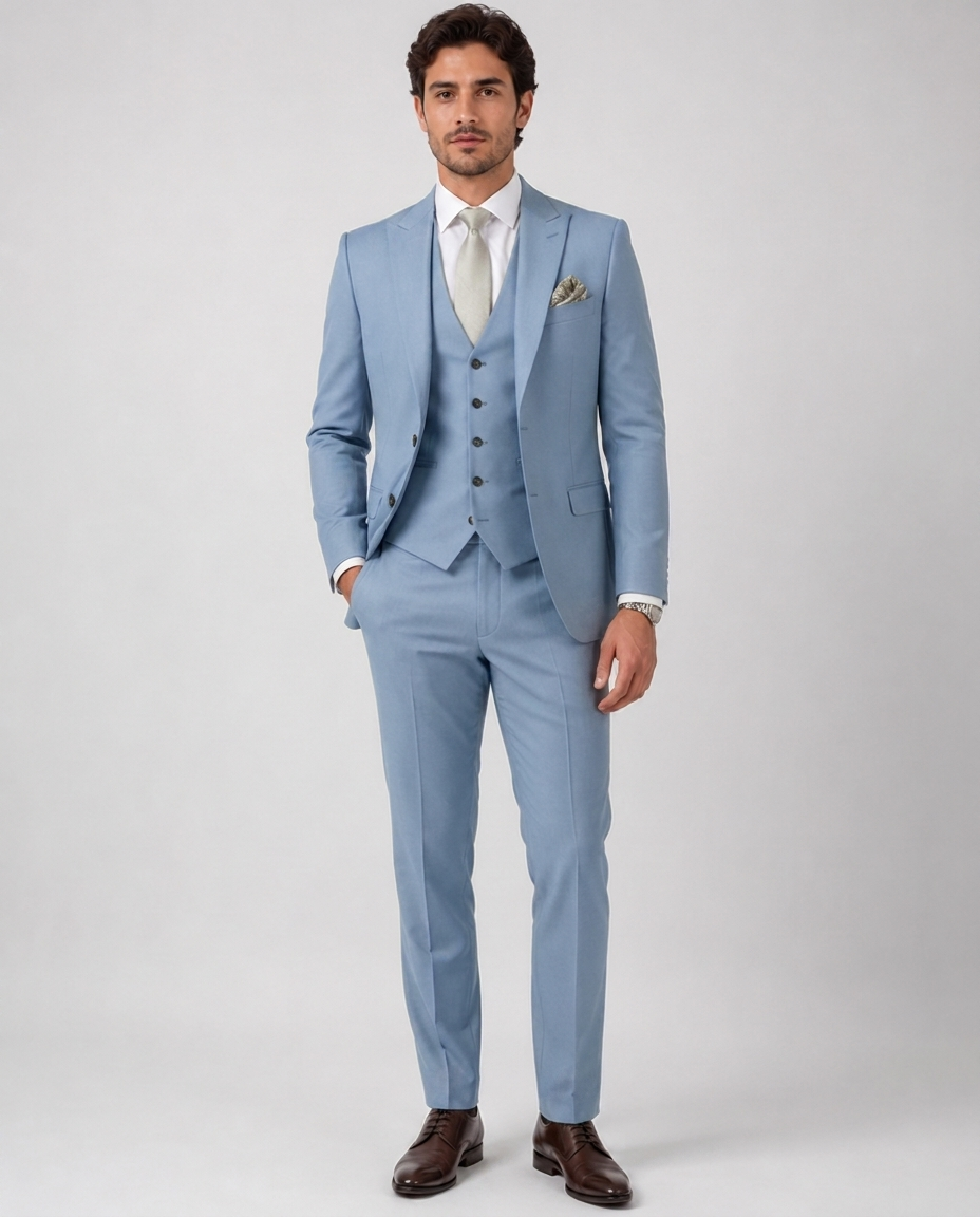 Costume homme 3 pièces – Coupe ajustée, ensemble complet, pour cérémonie